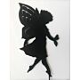 Large Fairy On Stake Black