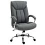 Vinsetto Swivel Desk Chair With Linen Fabric，study Task Chair For Home Office, Adjustable Height, Armrests, Swivel Wheels, Grey