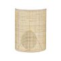 Wall Lamp Natural Rattan 25 Cm Half Drum Shade Bedside Table Light Boho Rustic