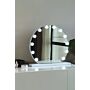 Led Light Round Hollywood Touch Screen Control Makeup Mirror Vanity Mirror For Home