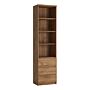 Fribo Tall Narrow 3 Drawer Bookcase In Oak