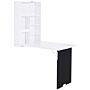 Homcom Folding Wall-mounted Drop-leaf Table With Chalkboard Shelf Multifunction White