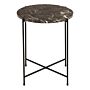 Avila Side Table With Brown Marble Top 42x45cm