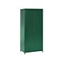 Home Office Storage Cabinet Green Steel 2 Doors 4 Shelves