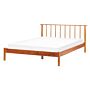 Bed Light Pine Wood Eu Double Size 4ft6 With Headboard Slatted Base