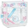 Pawhut Hamster Cage For Small Rodents, With Tunnel Tube, Exercise Wheel