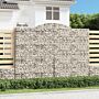 Vidaxl Arched Gabion Baskets 2 Pcs 300x30x220/240 Cm Galvanised Iron