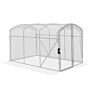 Outsunny Polytunnel Greenhouse Walk-in Grow House With Uv-resistant Pe Cover, Door And Galvanised Steel Frame, 2 X 2 X 2m, White