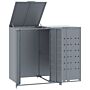 Vidaxl Wheelie Bin Storage For 2 Bins Grey 138x79x117 Cm Steel