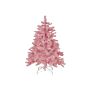 Artificial Christmas Tree Pink Synthetic 120 Cm Metal Base Traditional Winter Holiday Decoration