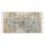 Viscose Area Rug Yellow And Green 80 X 150 Cm Oriental Distressed