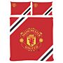 Manchester United Fc Core Stripe Double Duvet Set