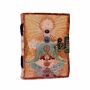 Leather "buddha Seven Chakra" Deckle-edge Notebook