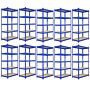 10 X T-rax Blue Metal Racking Units 120cm X 45cm X 180cm