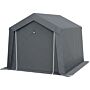 Outsunny 3 X 3(m) Waterproof Portable Shed, Garden Storage Tent With Ventilation Window, For Bike, Motorbike, Garden Tools