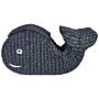 Wicker Basket Natural Black Water Hyacinth Woven Whale-shaped With Lid Toy Hamper Child's Room Accessory