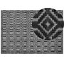 Rug Grey Viscose 160 X 230 Cm Geometric Pattern Hand Woven Flatweave