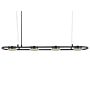 Pendant Lamp Black Brass Steel Integrated Led Lights 4 Lights Geometric Shape Hanging Track Lighting