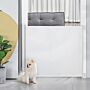 Pawhut Retractable Stair Gate, 115 X 82.5 Cm, White, Dog Pet Barrier For Doorway, Stair