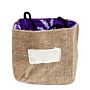 Natural Jute Cotton Gift Bag - Lavender Lining - Medium