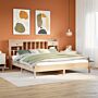 Vidaxl Bookcase Bed Without Mattress 180x200 Cm Super King Solid Wood Pine