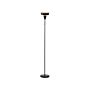 Floor Lamp Black And Silver Metal Base Glass Smoked Shade 154 Cm Pull Switch Modern Lighting