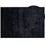 Faux Rabbit Fur Rug Black Artificial Polyester Fur 160 X 230 Cm Soft Shaggy High Pile Rug