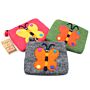 Natural Felt Zipper Pouch - Big Butterfly - Assorted