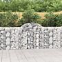 Vidaxl Arched Gabion Baskets 5 Pcs 200x30x100/120 Cm Galvanised Iron