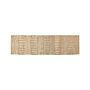 Runner Rug Beige Jute 80 X 300 Cm Striped Pattern Hand Woven