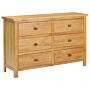 Vidaxl Chest Of Drawers 105x33.5x73 Cm Solid Oak Wood