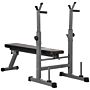 Homcom Adjustable Weight Bench, Foldable Bench Press With Barbell Rack And Dip Station For Home Gym, Strength Training Multiuse Workout Bench