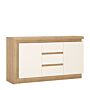 Lyon 2 Door 3 Drawer Sideboard In Riviera Oak/white High Gloss