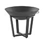 Fire Pit Heater Black Steel Low Round Outdoor Metal Charcoal Fire Pit