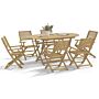 Vidaxl Folding Garden Chairs 8 Pcs 54.5x61.5x86.5 Cm Solid Wood Acacia