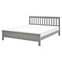 Bed Frame Grey Pine Wood King Size 5ft3 Slatted Base