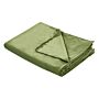 Weighted Blanket Cover Dark Green Polyester Fabric 120 X 180 Cm Solid Pattern