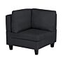 1-seat Corner Section Dark Grey Fabric Upholstered Armchair Module Piece