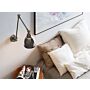 Wall Spot Lamp Silver With White Metal Long Swing Arm Reading Light