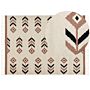 Kilim Area Rug Beige And Black Cotton 160 X 230 Cm Low Pile Pattern Rectangular Reversible