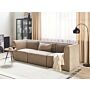 Modular 3 Seater Sofa Taupe Corduroy Sectional Two Piece Sofa Modern Jumbo Cord