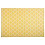 Area Rug Yellow Fabric 140 X 200 Cm Reversible Outdoor Indoor Moroccan