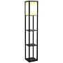 Homcom Modern Shelf Floor Lamp Soft Light 4-tier Open Shelves Living Room Storage Display