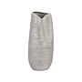 Decorative Table Vase Silver Stoneware 32 Cm