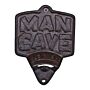 Cast Iron Wall Mounted Man Cave Bottle Opener