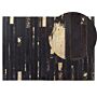 Rug Brown Genuine Leather 140 X 200 Cm Cowhide Hand Crafted