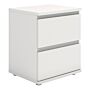 Nova Bedside 2 Drawer In White