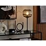 Table Lamp Black Grey Glass Iron 50 Cm Globe Shade Bedside Table Light Retro Classic