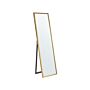 Standing Mirror Gold Glass Synthetic Material 40 X 140 Cm With Stand Modern Design With Frame