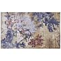 Area Rug Multicolour Polyester And Cotton 140 X 200 Cm Handwoven Floor Mat Modern Abstract Pattern Low-pile